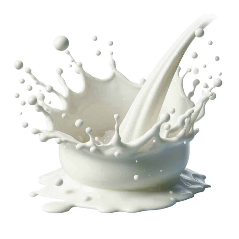 bianca latte spruzzo su trasparente sfondo png