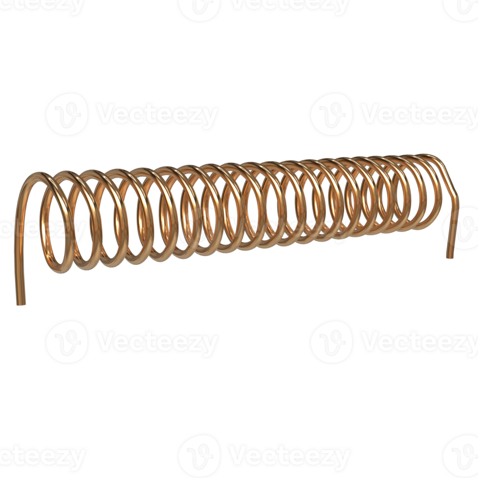 Realistic rendering of Solenoid Coil Electronics parts png