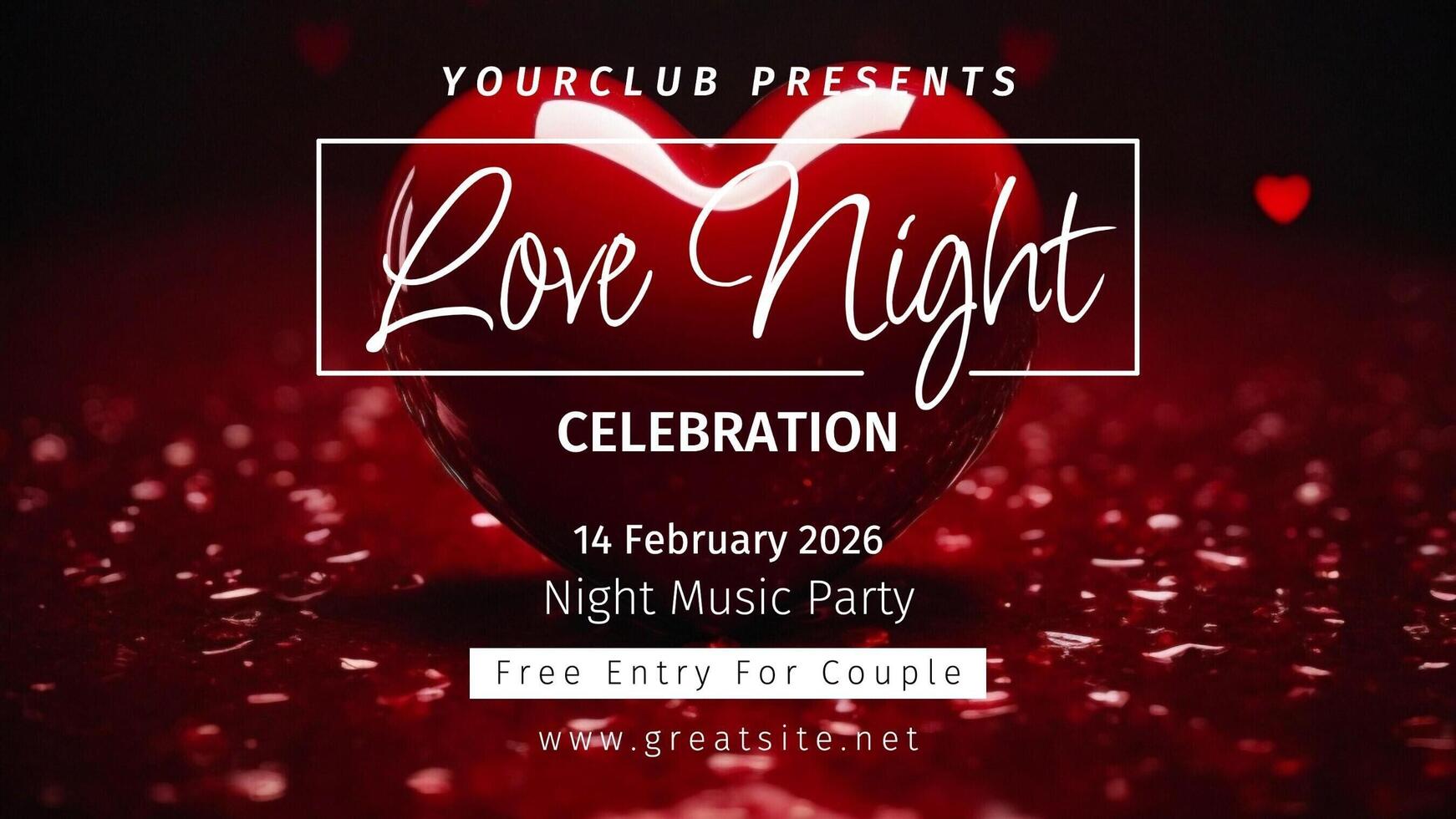 Love Night Party X / Twitter Post template