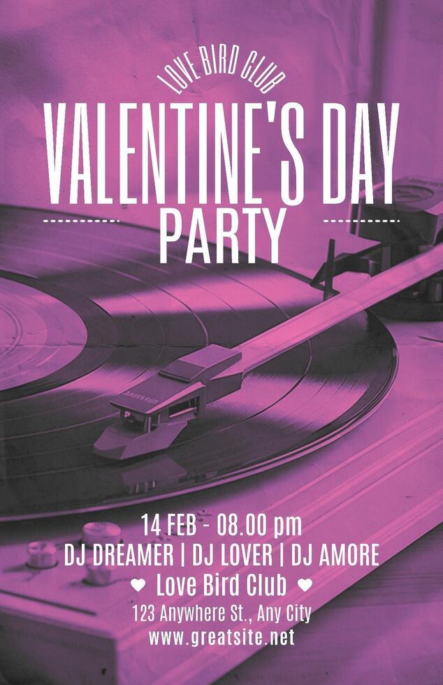 Valentine's Day Party Poster template