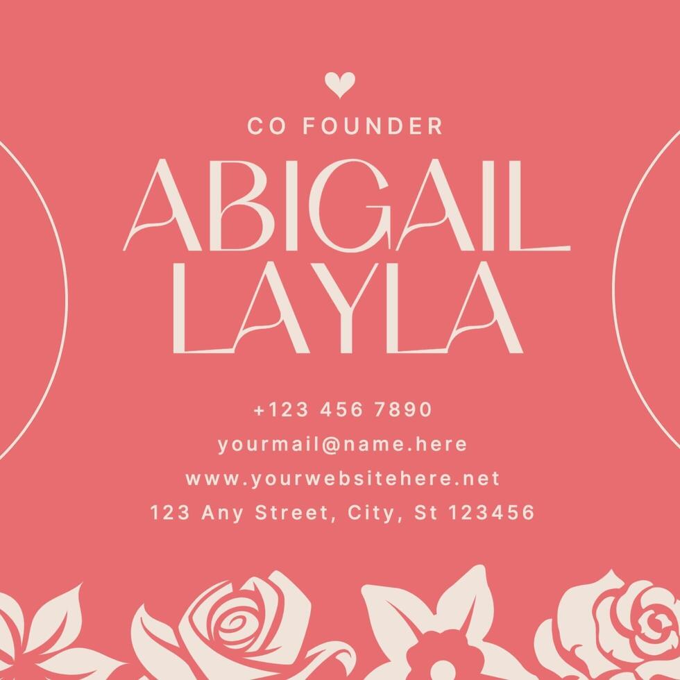 Valentine Flower Shop Business Card Template