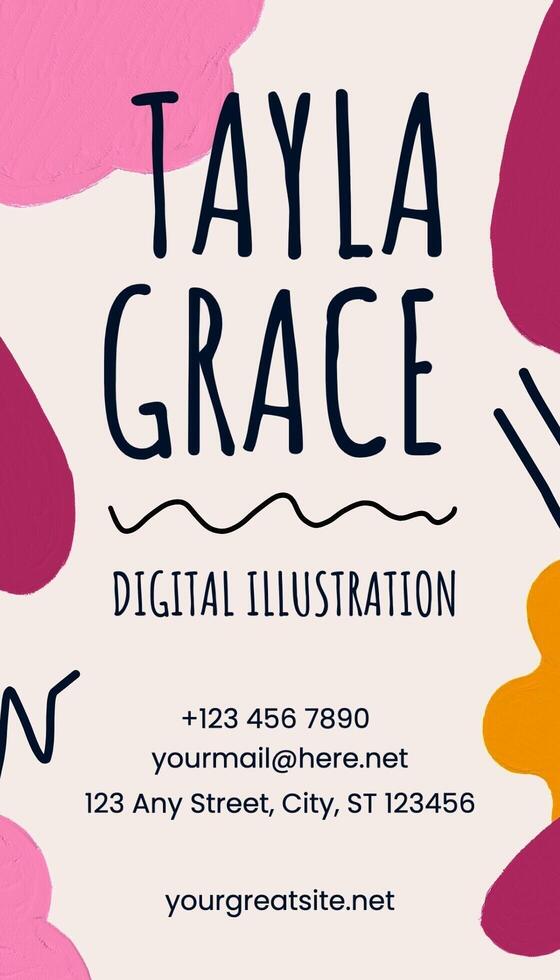 Digital Illustration Business Card Template