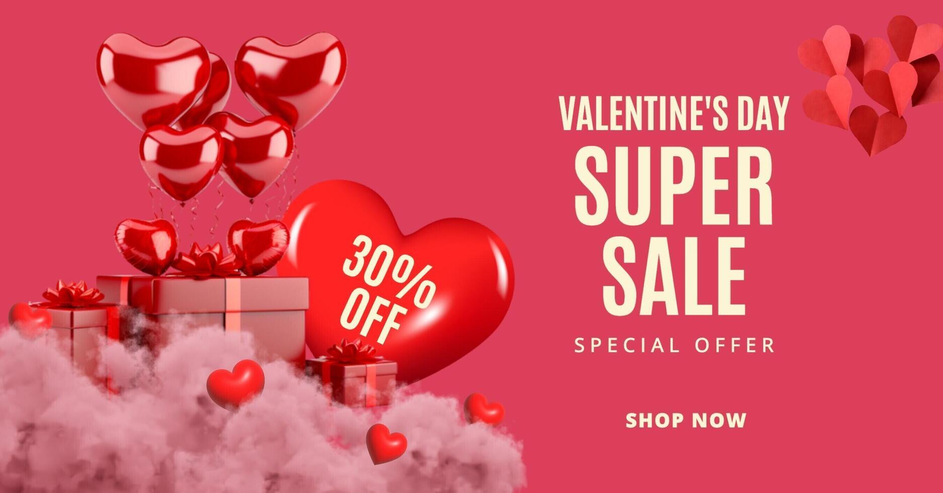 valentine facebook sale ads for marketing  template