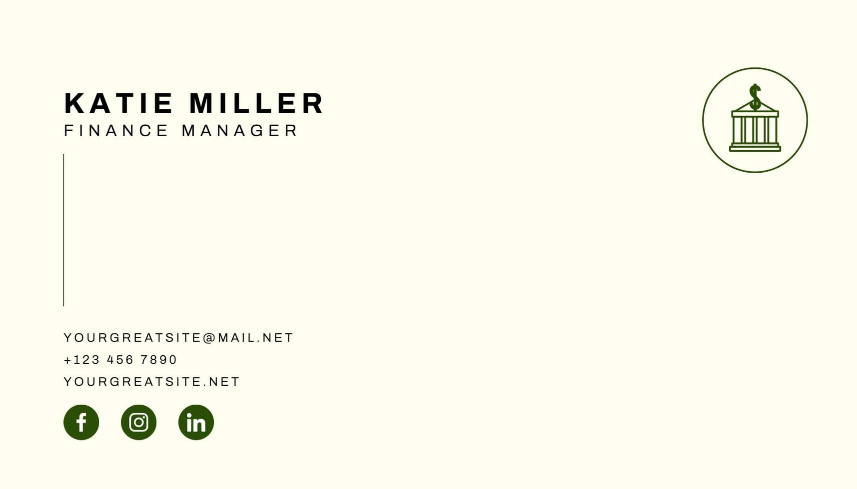 finance business card template design ideas