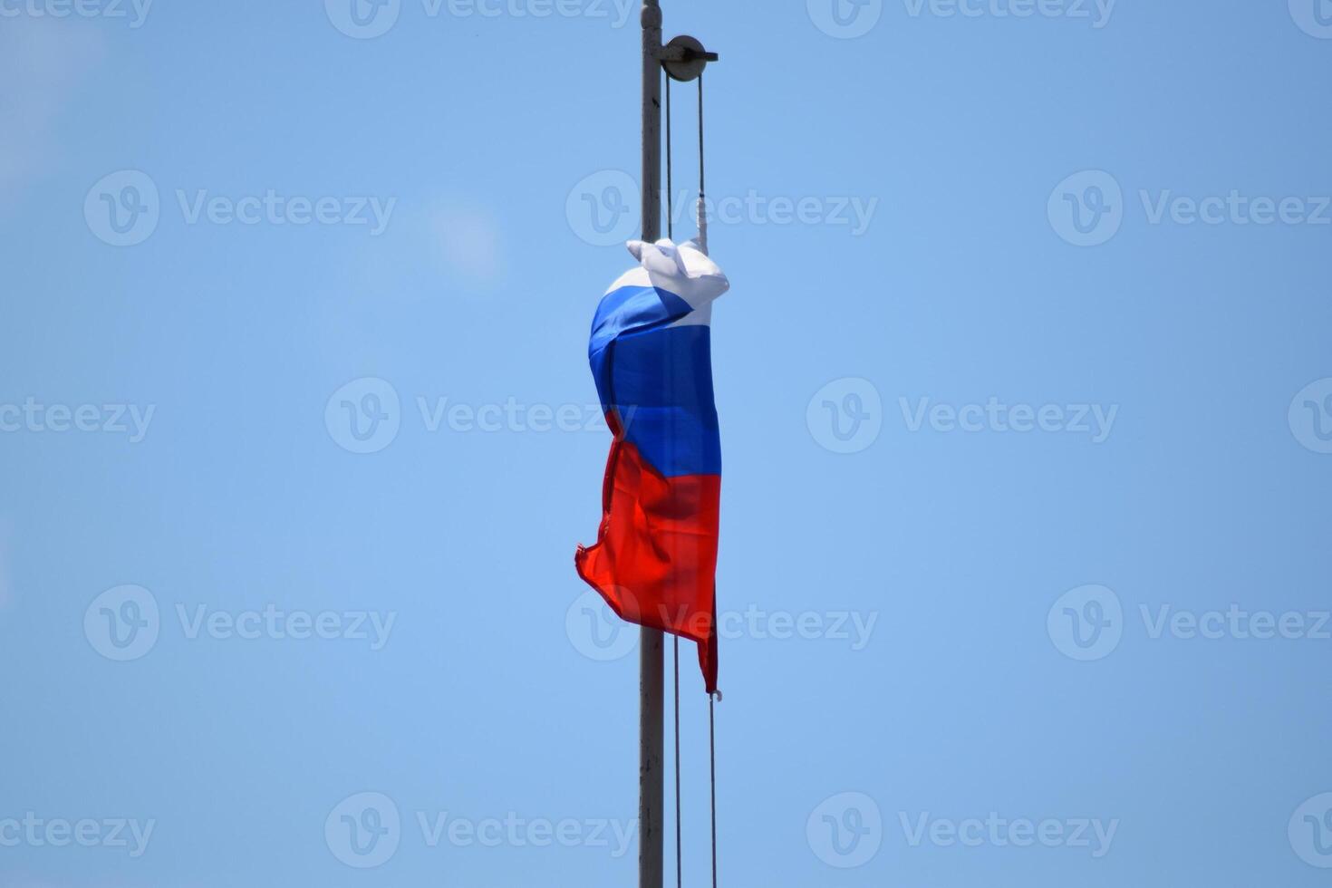The fluttering flag of Russia. photo