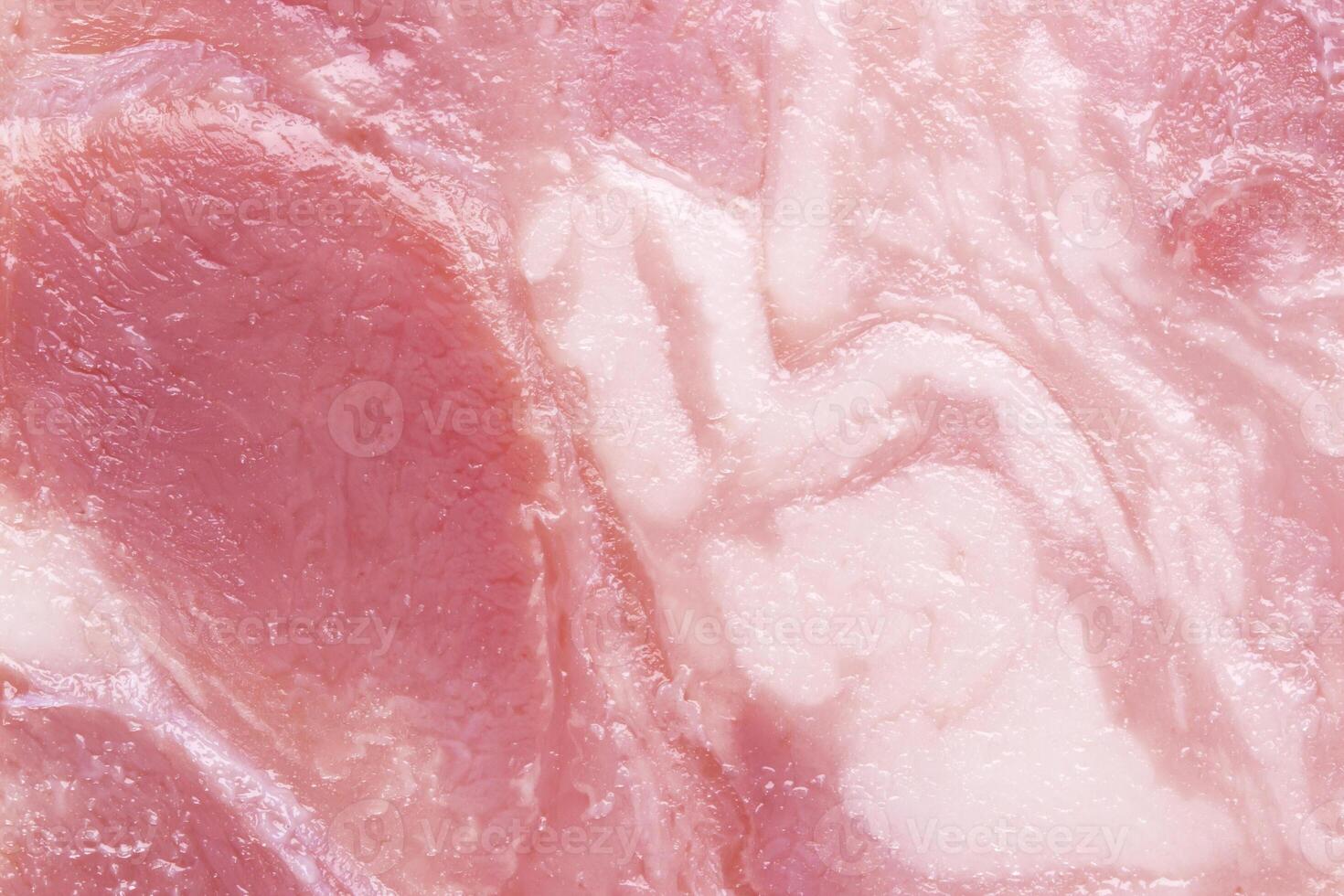 Close-up texture of ham, meat slice photo