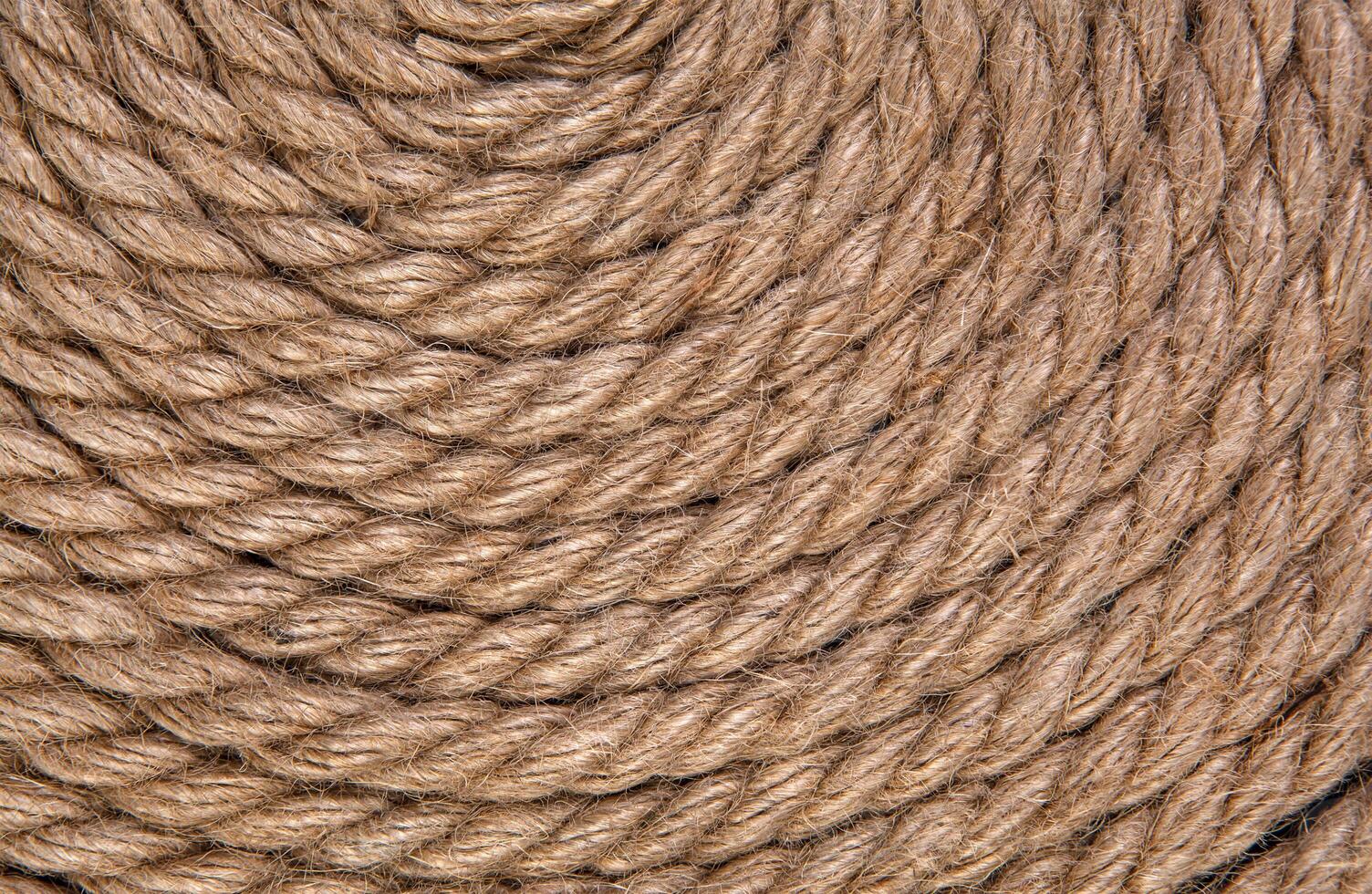 Ship rope pattern, top view with copy space photo