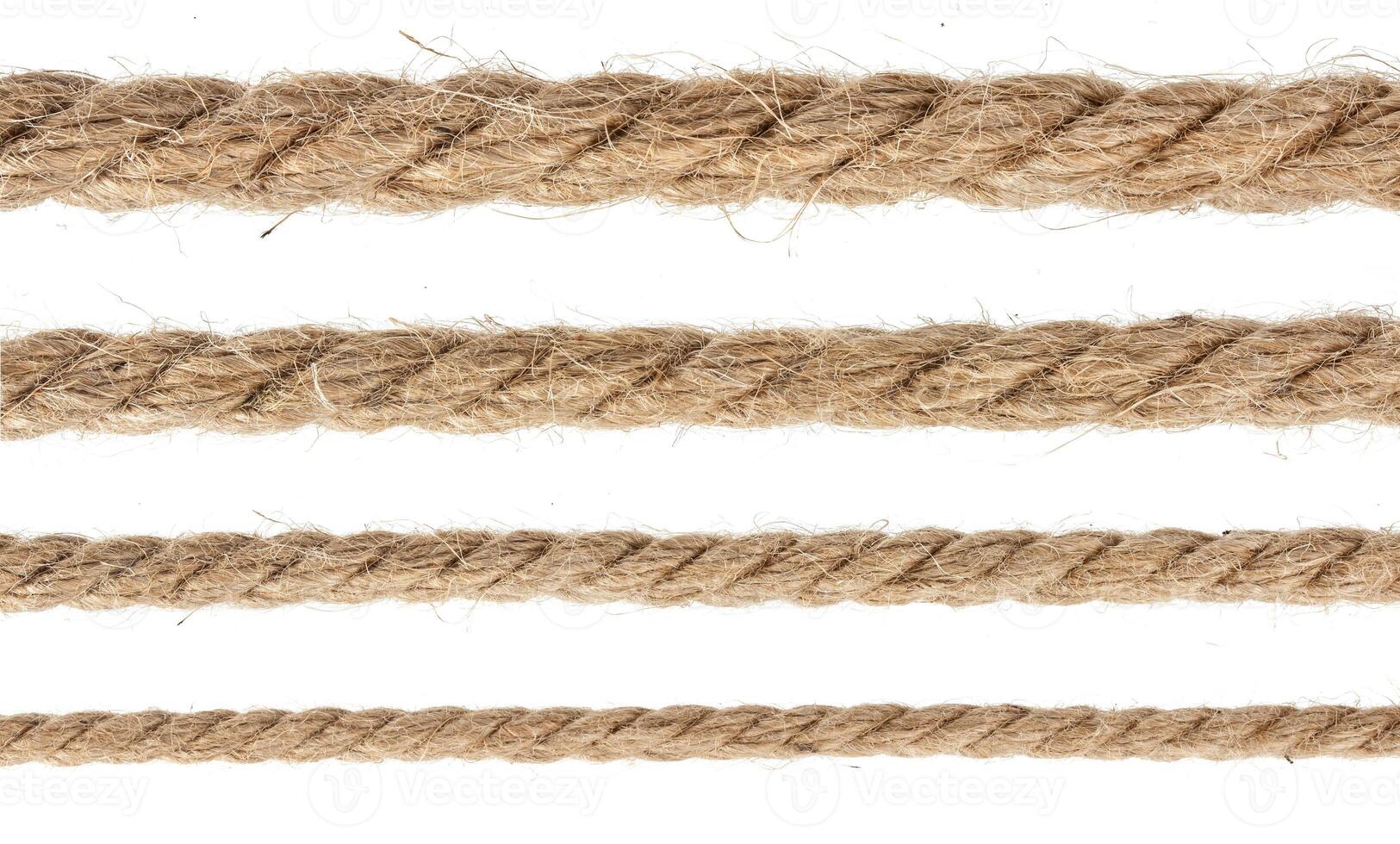 Rope knot isolated on white background photo