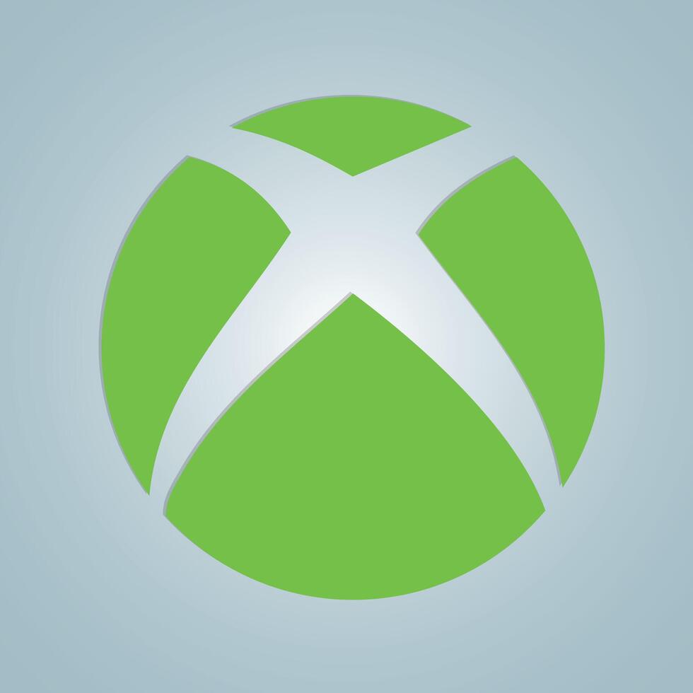 Microsoft Xbox Vintage Icon, Microsoft Vintage Icons, Symbol. Vector Illustration