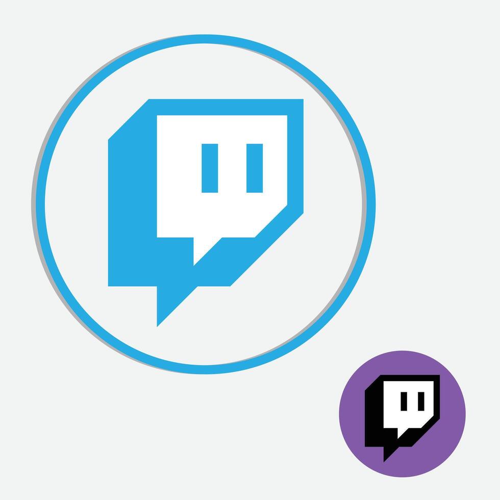 Twitch Official icon and in Unique Blue Color icon, Vector art
