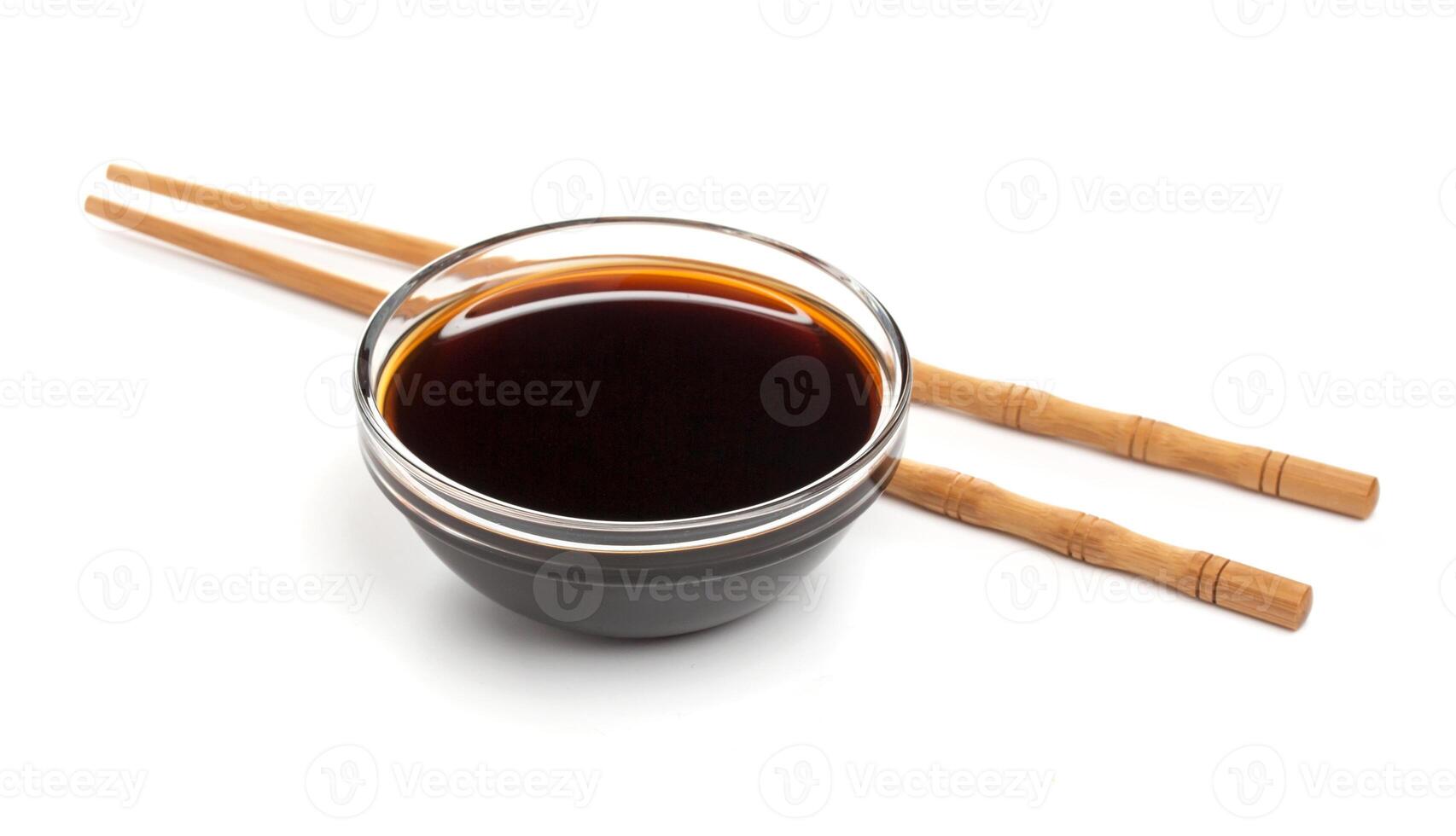 Isolated Soy sauce on white background, with clipping path photo