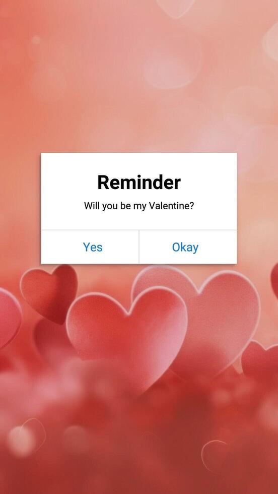 Reminder Will You be My Valentine Notification for Instagram Story template