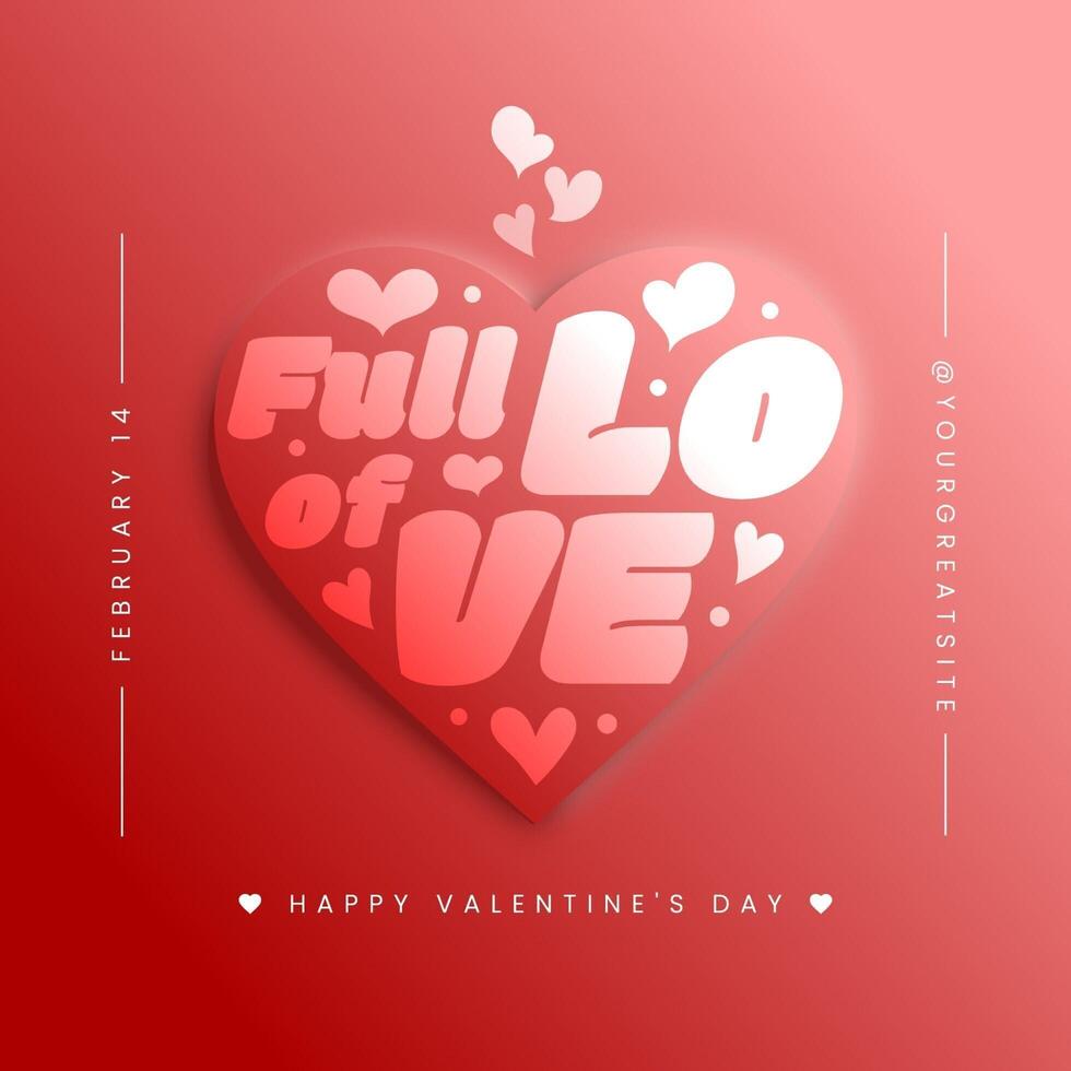 Full of Love Typography for Instagram Post template