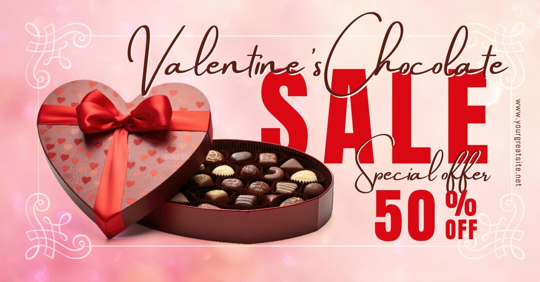 Valentine's Chocolate Sale Promotion for Facebook Ad template