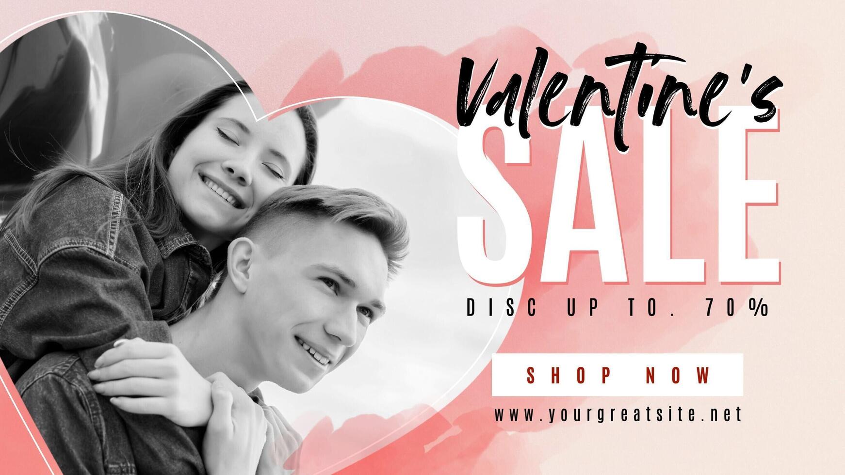 Valentine's Sale Promotion Template for Twitter Post