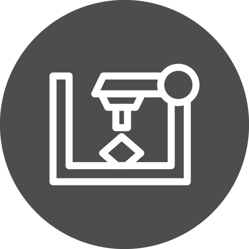 3D Printer Creative Icon Design vector