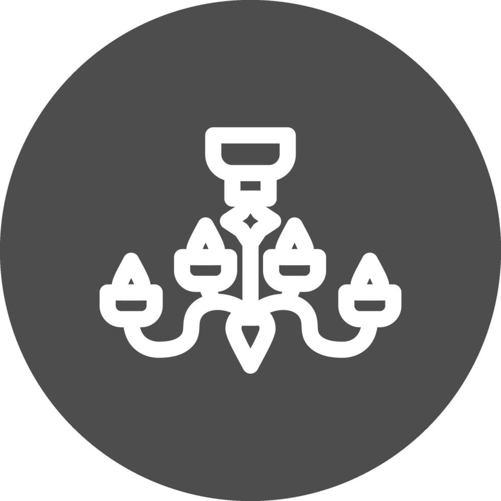 Chandelier Creative Icon Design vector