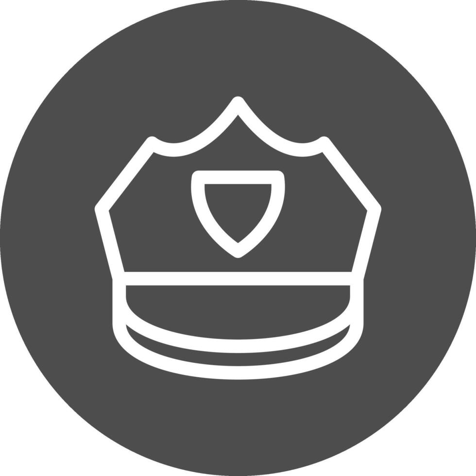 diseño de icono creativo de gorra de policía vector