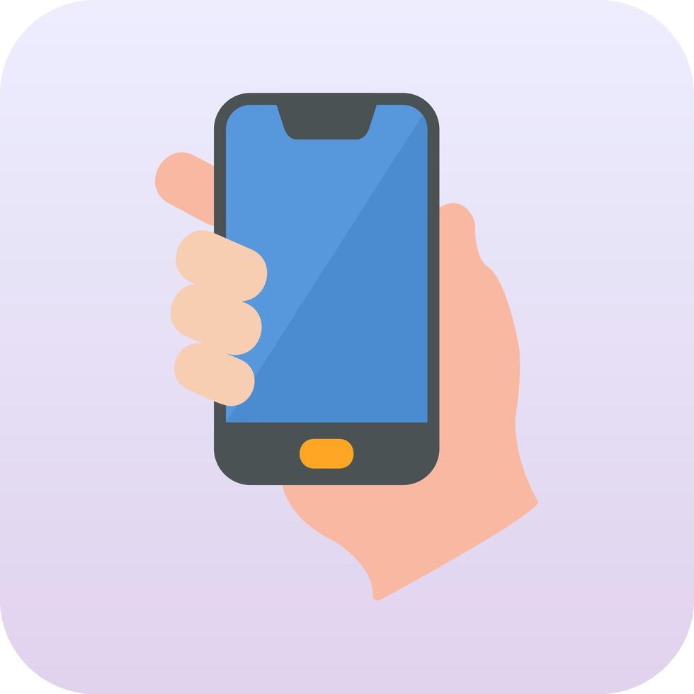 Hands holding mobile phone Vector Icon