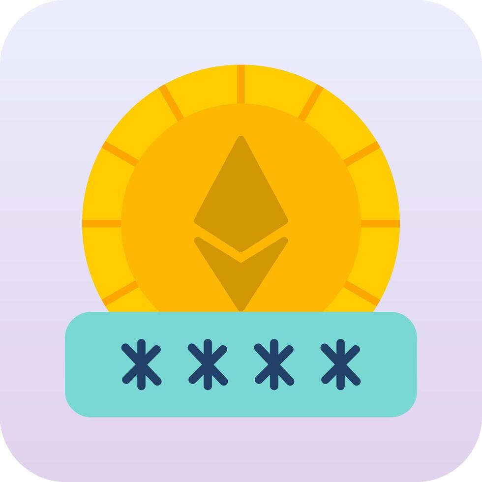 Ethereum Password Vector Icon