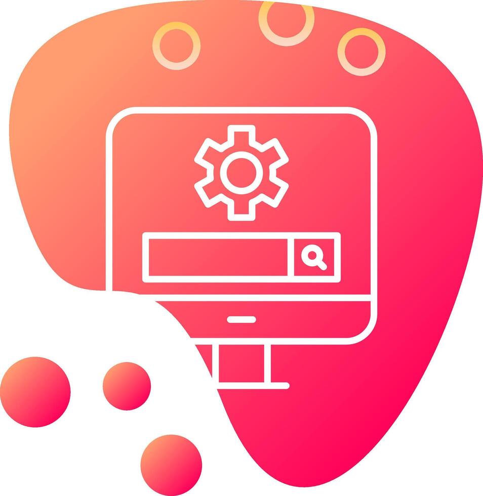 Computer Search Engine Vector Icon