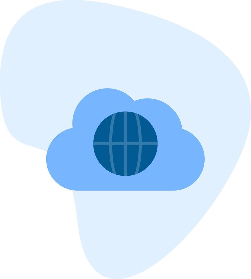 mundo nube vector icono