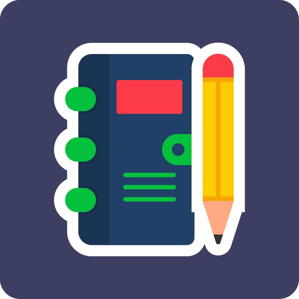 icono de vector de cuaderno