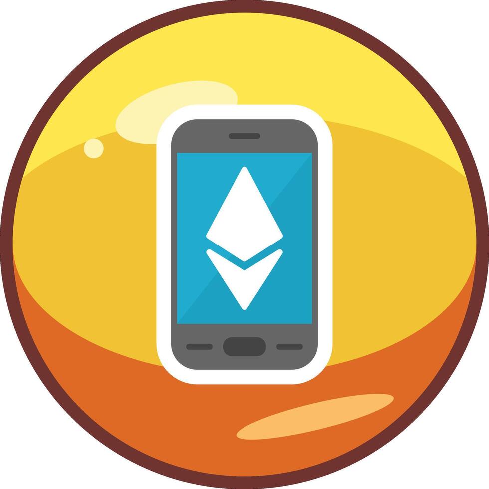 Ethereum Smartphone Vector Icon