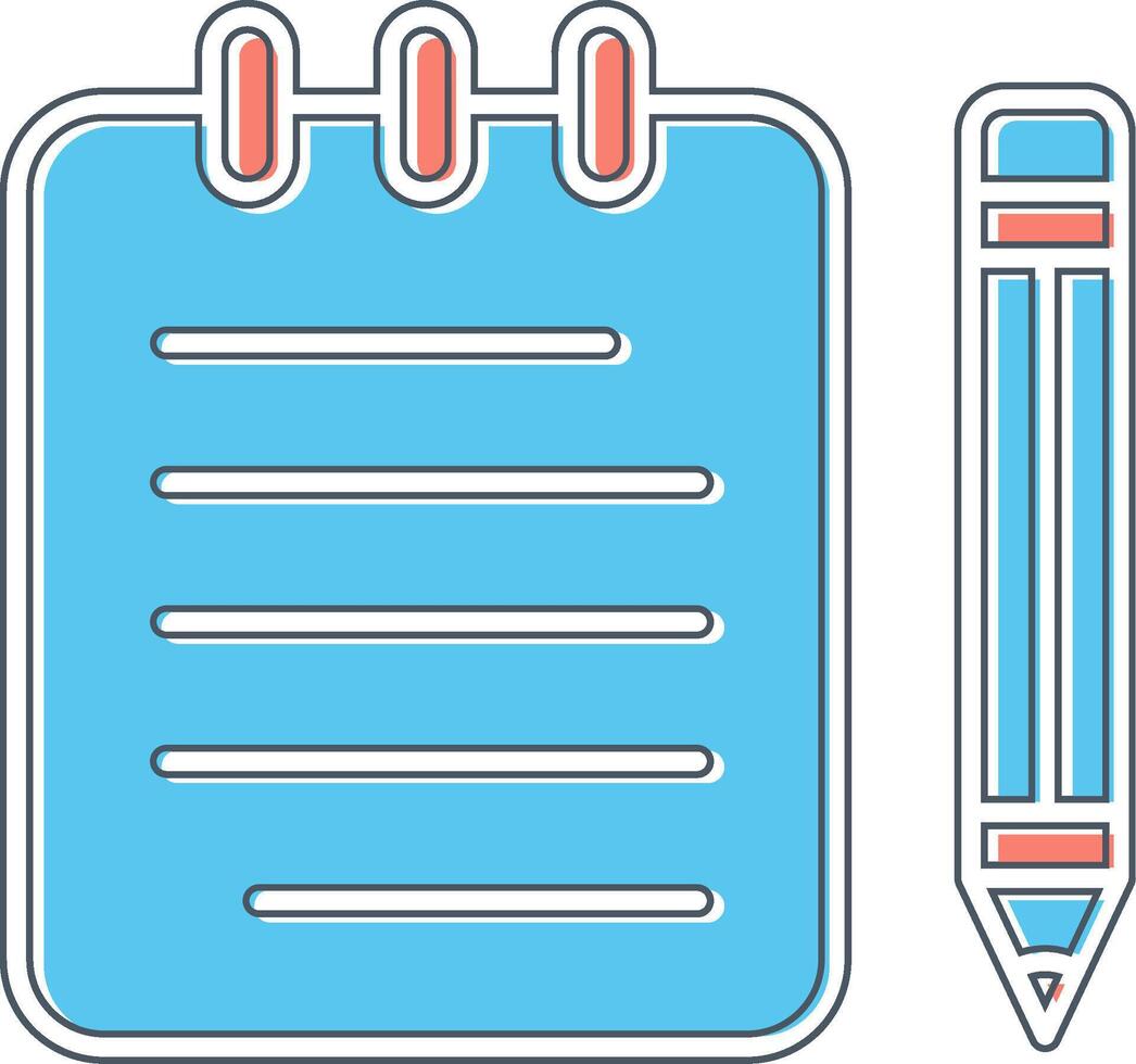 Notes Writing Vector Icon