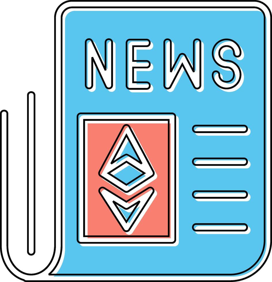 Ethereum News Vector Icon
