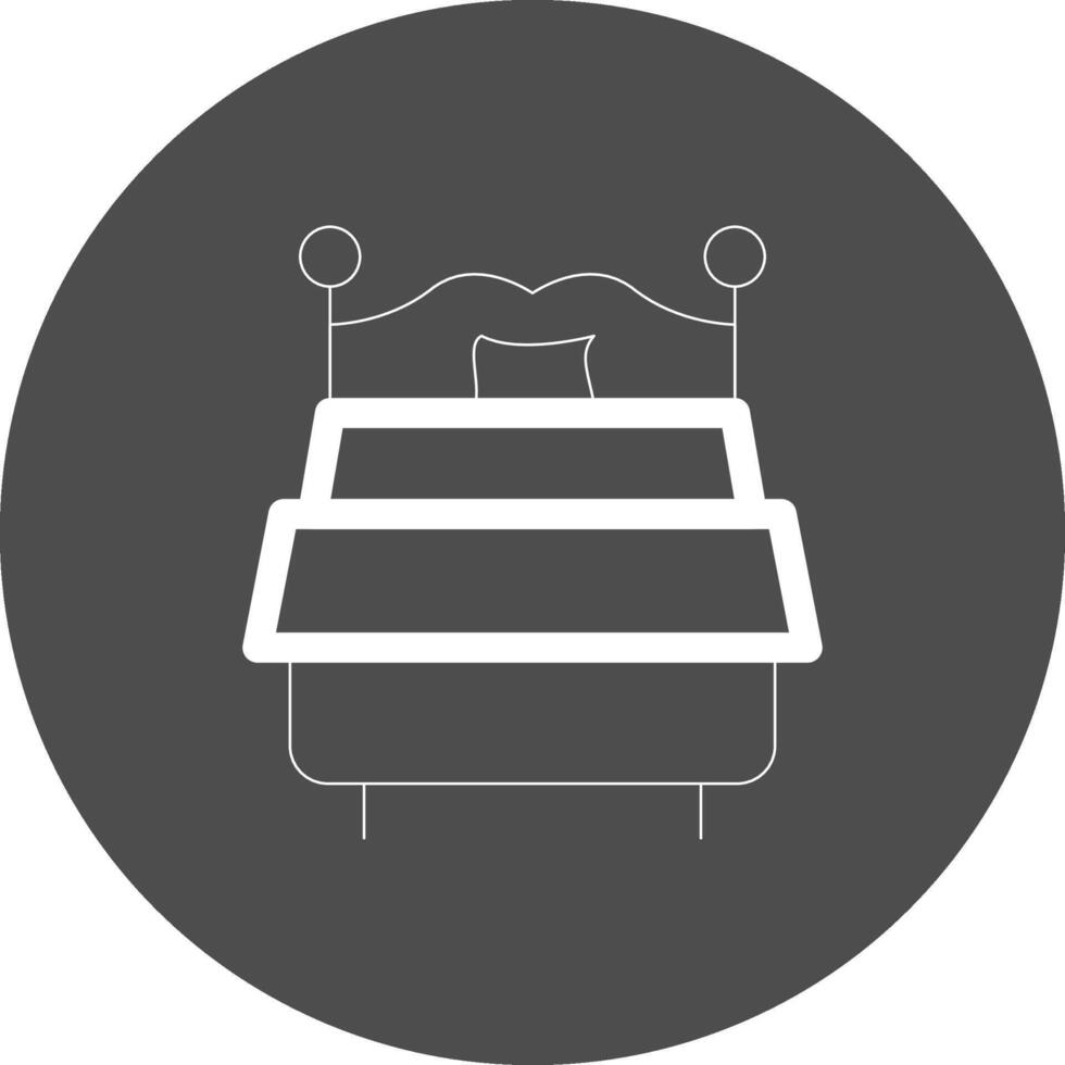 diseño de icono creativo de cama doble vector