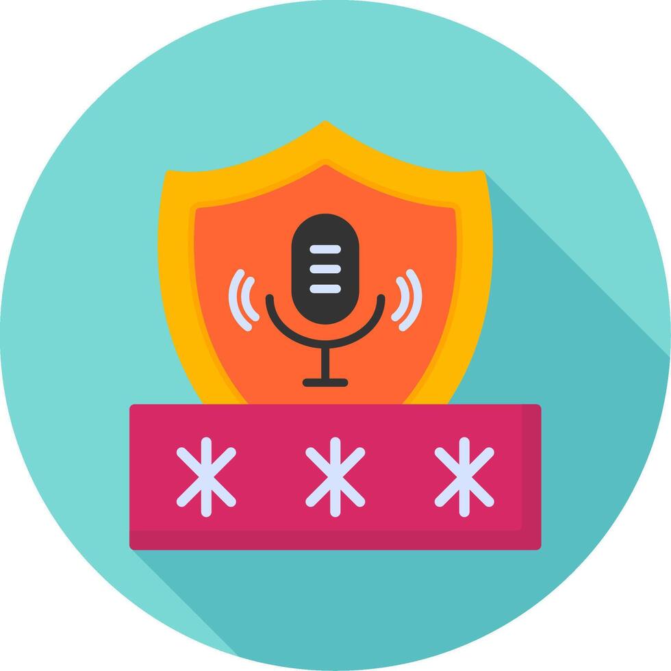 Voice Access Security Vector Icon