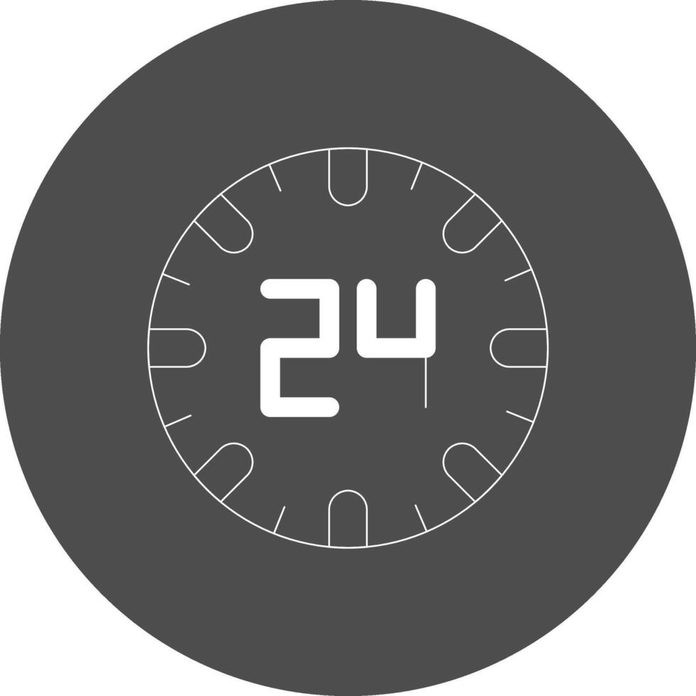 Diseño de icono creativo las 24 horas. vector