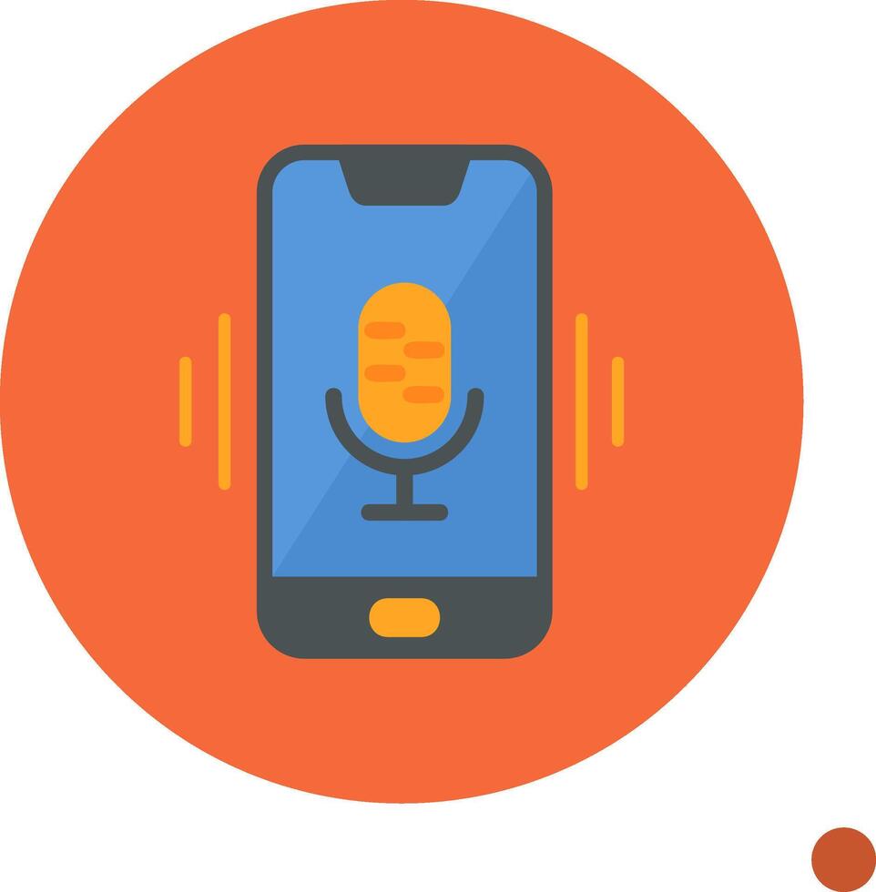 Mobile Voice Assistant Vector Icon