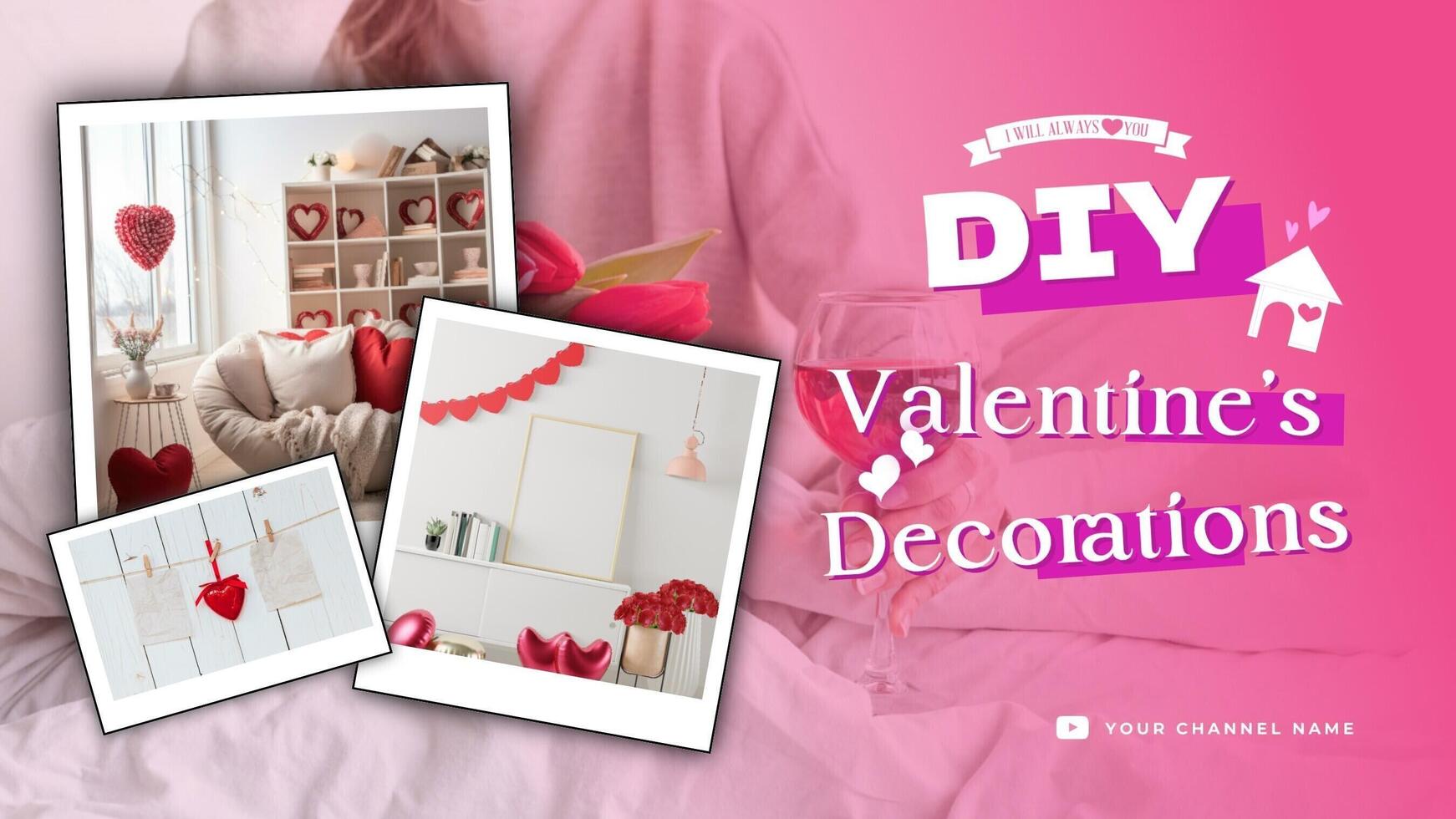 Valentine Decorations Banner template