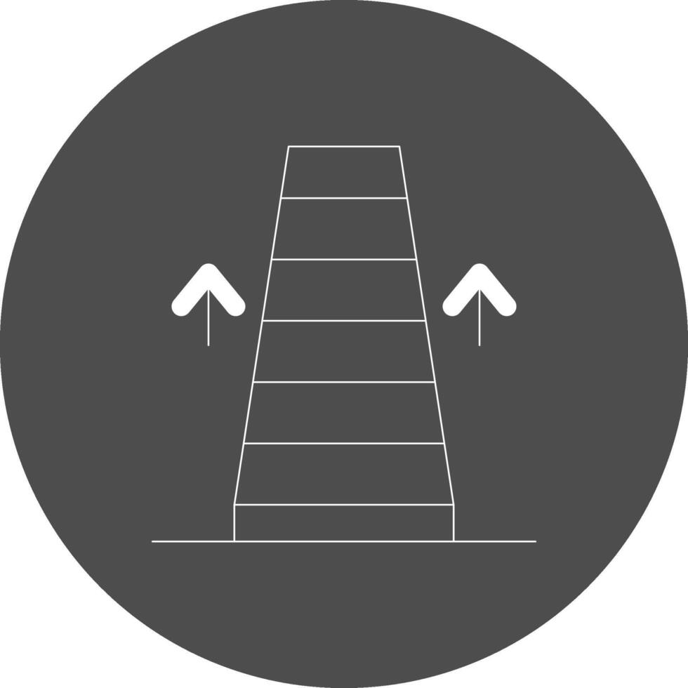 diseño de icono creativo de escalera mecánica vector