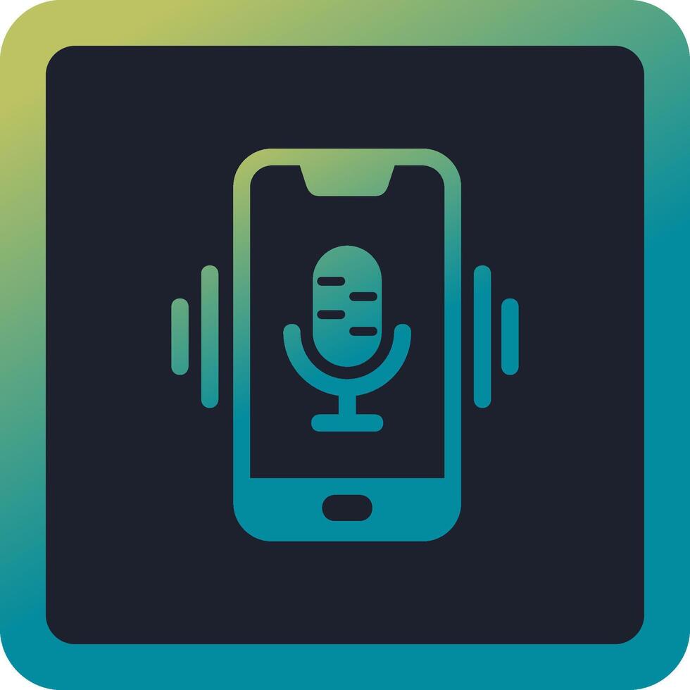 Mobile Voice Assistant Vector Icon