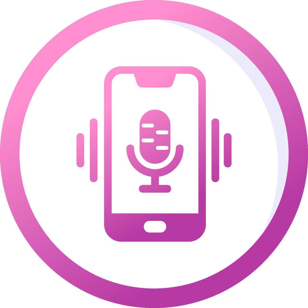 Mobile Voice Assistant Vector Icon