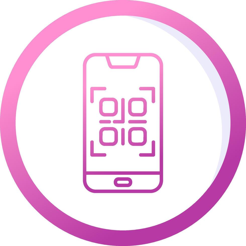 Smartphone QR Code Vector Icon