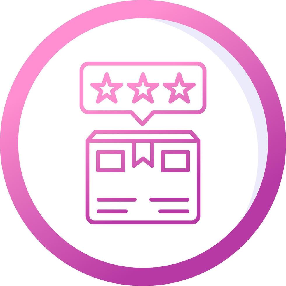 Delivery Box Rating Vector Icon