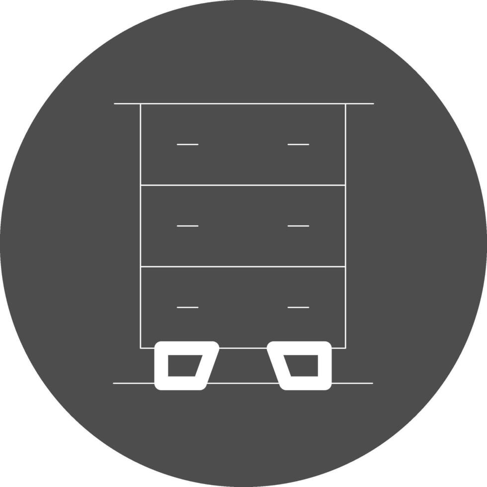 Chest of Drawers Creative Icon Design vector