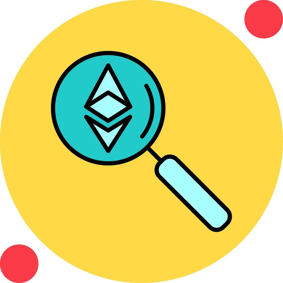 Ethereum Search Vector Icon
