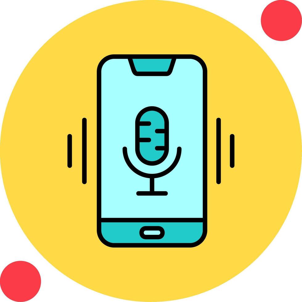 Mobile Voice Assistant Vector Icon
