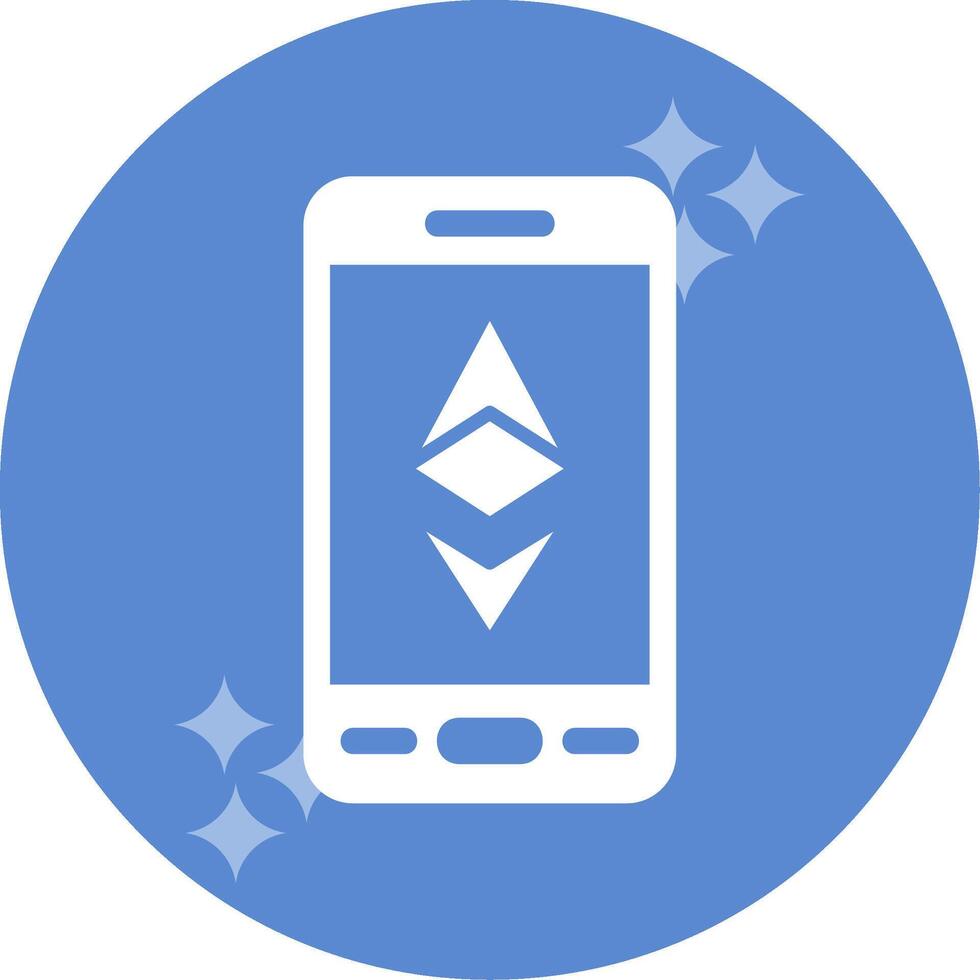 Ethereum Smartphone Vector Icon