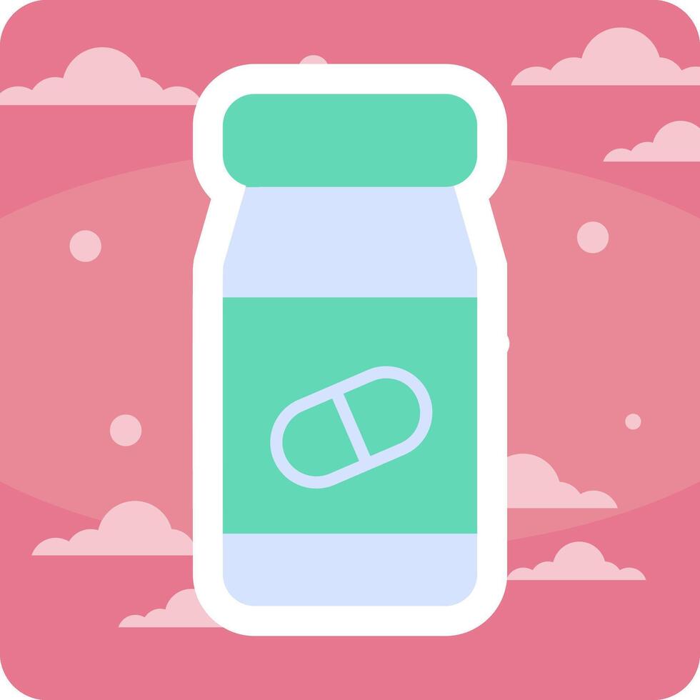 Pills Bottle Vector Icon