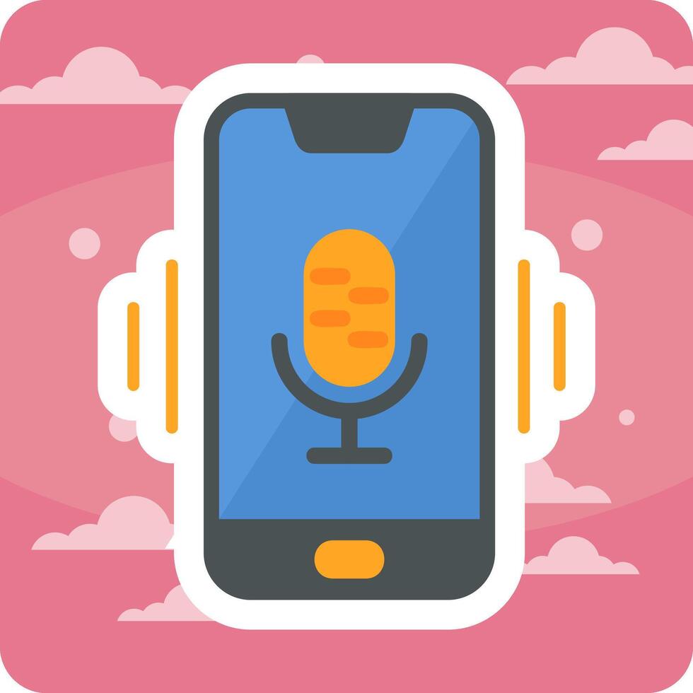 Mobile Voice Assistant Vector Icon