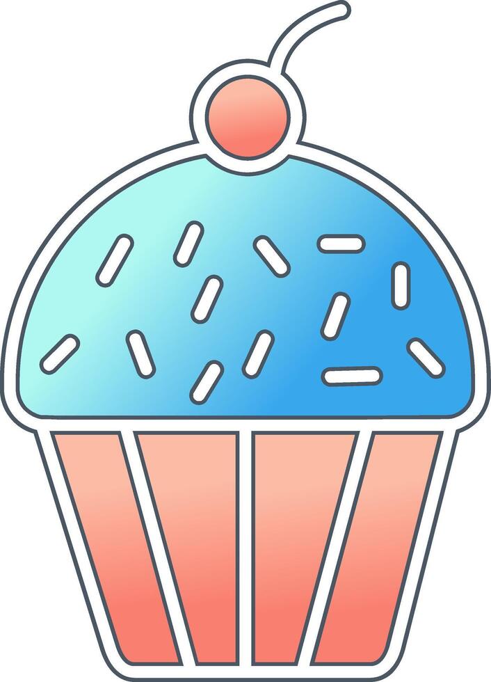 icono de vector de cupcake