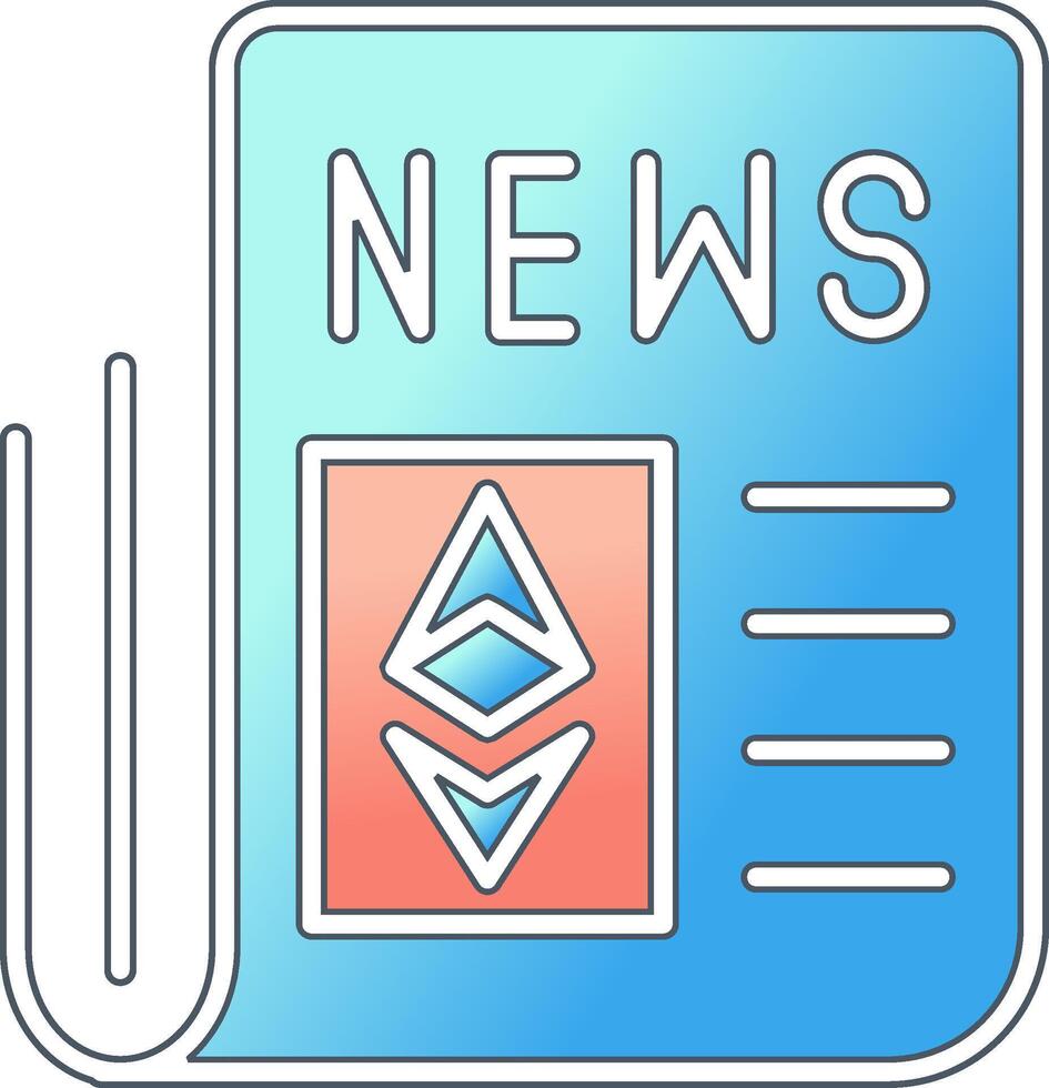 Ethereum News Vector Icon