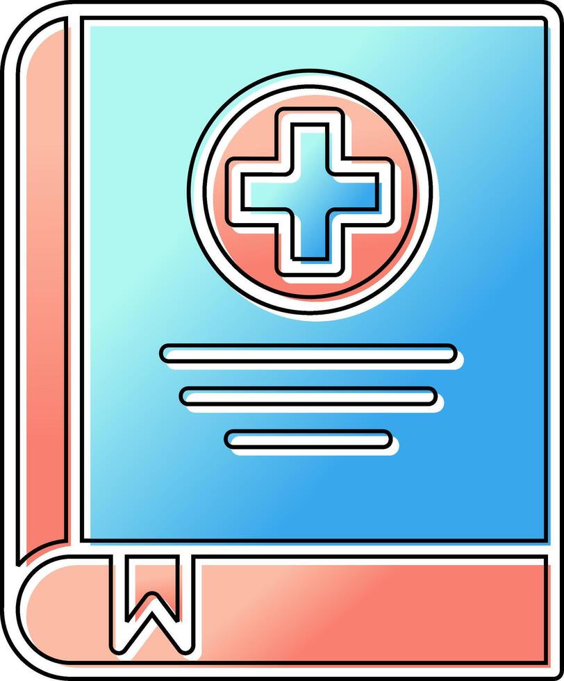 icono de vector de libro médico