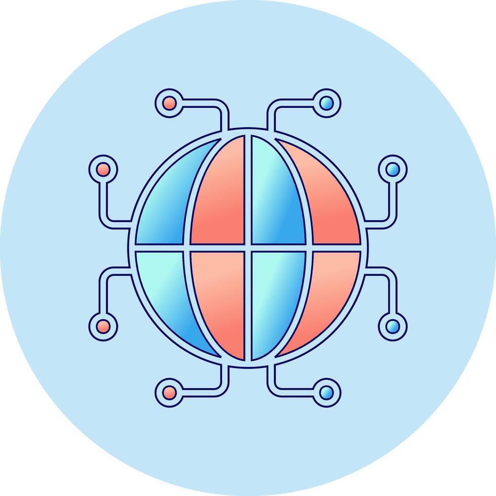 Digtal World Vector Icon